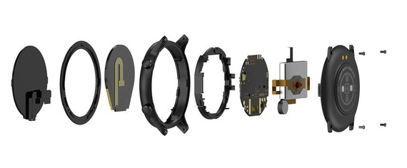 Smartwatch DT78 - zegarek elektroniczny, czarno-czerwony