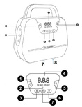 Kompresor samochodowy MBG line 1866 - sprężarka 12V / 230V LED pompka z wyświetlaczem LCD 
