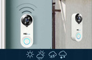 Wideodomofon WiFi z dzwonkiem i czujnikiem ruchu kompatybilny z aplikacją TUYA SMART (biały)