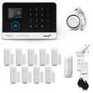 Bezprzewodowy alarm GSM + WiFi - system alarmowy HUXGO z aplikacją TUYA - zestaw alarmowy HXA003 2G B D9 PS z syreną przewodową