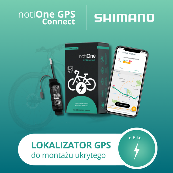 Precyzyjny lokalizator do roweru elektrycznego notiOne GPS Connect SHIMANO