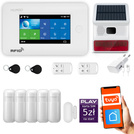 Bezprzewodowy alarm GSM + WiFi - system alarmowy HUXGO z aplikacją TUYA - zestaw alarmowy HXA006 2G W R5 BS z syreną bezprzewodową