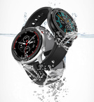Smartwatch DT78 - zegarek elektroniczny, czarno-czerwony