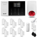 Bezprzewodowy alarm GSM + WiFi - system alarmowy HUXGO z aplikacją TUYA - zestaw alarmowy HXA005 2G B D12 BS z syreną bezprzewodową