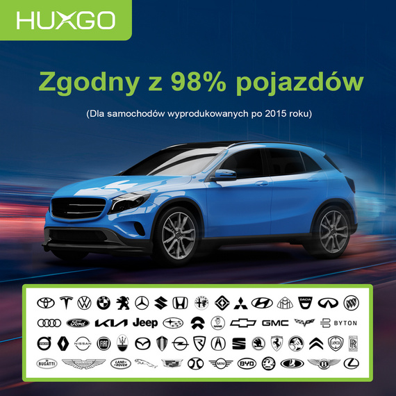 HUXGO, bezprzewodowy adapter samochodowy 2w1, kompatybilny z CarPlay i Android Auto BY963A