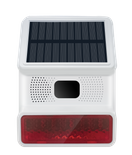 Bezprzewodowa, optyczno-akustyczna syrena alarmowa z panelem solarnym