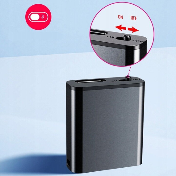Mini dyktafon szpiegowski 16GB z detekcją dźwięku Q8