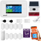 Bezprzewodowy alarm GSM + WiFi - system alarmowy HUXGO z aplikacją TUYA - zestaw alarmowy HXA006 2G W D9 BS z syreną bezprzewodową