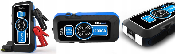 Jump Starter Wysokiej Mocy 59.2Wh Powerbank 16000mAh PD60W QC3.0 Rozruch Latarka LED - MBG line ET03 PRO MAX