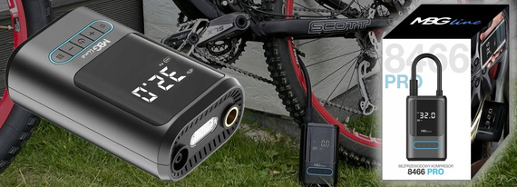 Bezprzewodowy Kompresor Pompka Elektryczna Rowerowa Samochodowa - MBG line 8466 PRO