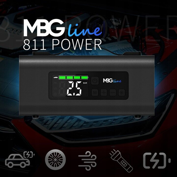 Jump Starter Kompresor Samochodowy Dmuchawa Pompka Powerbank - MBG Line 811 POWER