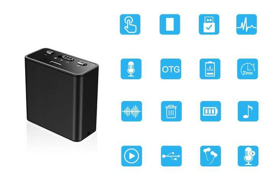 Dyktafon szpiegowski z detekcją dźwięku Q65 - podsłuch z magnesem i pamięcią 32GB