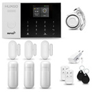 Bezprzewodowy alarm GSM + WiFi - system alarmowy HUXGO z aplikacją TUYA - zestaw alarmowy HXA005 2G B R3D3 PS z syreną przewodową