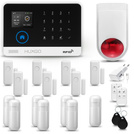 Bezprzewodowy alarm GSM +WiFi - system alarmowy HUXGO z aplikacją TUYA - zestaw alarmowy HXA003 2G B R7D7 BS z syreną bezprzewodową