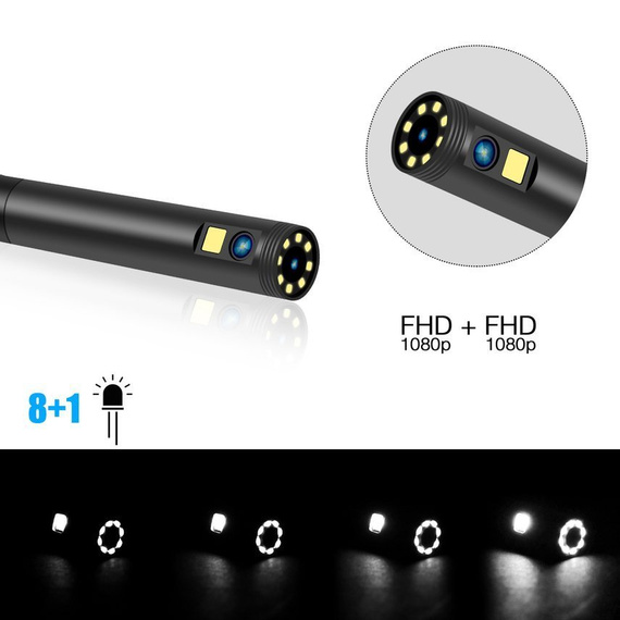 Kamera inspekcyjna, endoskopowa z podwójną kamerą- endoskop MBG Line P30, 2xFull HD, 10 m, średnica 8mm