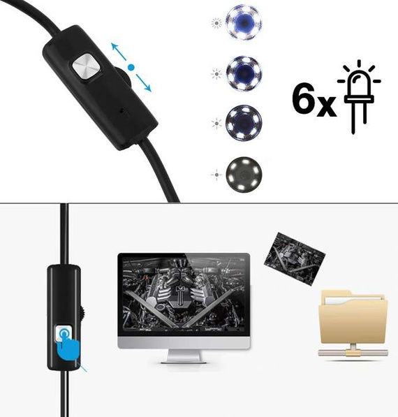 Kamera inspekcyjna USB endoskop 3.9mm AN97 5m HD