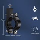 Aluminiowy uniwersalny uchwyt na telefon do roweru / hulajnogi / motocykla MBG line BM PRO MH29A