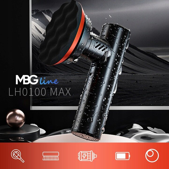 Bezprzewodowa akumulatorowa samochodowa maszyna polerska 30W - MBG line LH0100 MAX