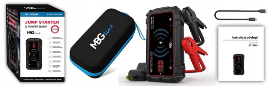 Jump Starter Wysokiej Mocy 74Wh Powerbank 20000mAh PD60W QC3.0 Rozruch Latarka LED - MBG line A37 MAX