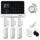 Bezprzewodowy alarm GSM + WiFi - system alarmowy HUXGO z aplikacją TUYA - zestaw alarmowy HXA003 2G B R3D3 PS z syreną przewodową