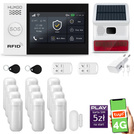 Alarm bezprzewodowy WiFi + GSM 4G - zestaw alarmowy HUXGO z aplikacją TUYA - HXA007 4G B R12 BS z syreną bezprzewodową