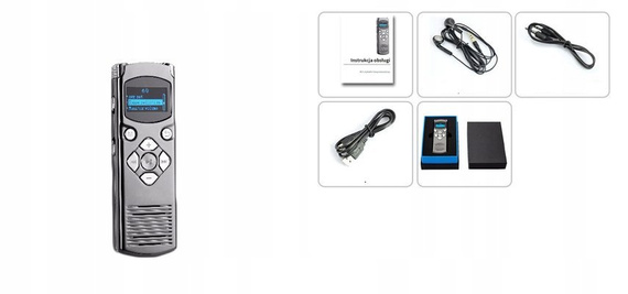 Dyktafon profesjonalny DVR-616 16GB - detekcja dźwięku