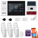 Bezprzewodowy alarm GSM + WiFi - system alarmowy HUXGO z aplikacją TUYA - zestaw alarmowy HXA007 2G B R12 BS z syreną bezprzewodową