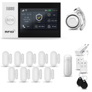 Bezprzewodowy alarm GSM + WiFi - system alarmowy HUXGO z aplikacją TUYA - zestaw alarmowy HXA007 2G B D9 PS z syreną przewodową