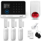 Bezprzewodowy alarm GSM +WiFi - system alarmowy HUXGO z aplikacją TUYA - zestaw alarmowy HXA003 2G B R3D3 BS z syreną bezprzewodową