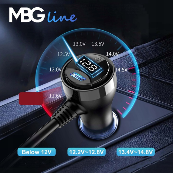 Rozdzielacz gniazda zapalniczki/ładowarka samochodowa MBG line HS75AD MAX