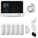 Bezprzewodowy alarm GSM + WiFi - system alarmowy HUXGO z aplikacją TUYA - zestaw alarmowy HXA003 2G B R5 PS z syreną przewodową