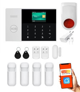 Bezprzewodowy alarm 2G GSM + WiFi - HXA005 R4 + syrena bezprzewodowa 120 db kompatybilny z aplikacją TUYA SMART