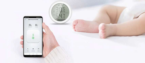 Czujnik temperatury wilgotności ZigBee TUYA LCD