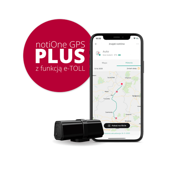 Lokalizator GPS notiOne GPS PLUS z Alarmem Antykradzieżowym 