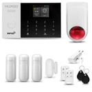 Bezprzewodowy alarm GSM + WiFi - system alarmowy HUXGO z aplikacją TUYA - zestaw alarmowy HXA005 2G B R3 BS z syreną bezprzewodową