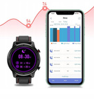 Smartwatch DT78 - zegarek elektroniczny, czarno-czerwony