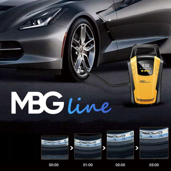 Kompresor samochodowy MBG line 3650 - sprężarka 12V z wyświetlaczem LED