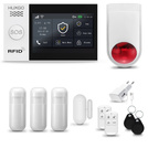 Bezprzewodowy alarm GSM + WiFi - system alarmowy HUXGO z aplikacją TUYA - zestaw alarmowy HXA007 2G B R3 BS z syreną bezprzewodową