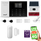 Alarm bezprzewodowy WiFi + GSM 4G - zestaw alarmowy HUXGO z aplikacją TUYA - HXA005 4G B R1 BS z syreną bezprzewodową
