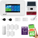 Alarm bezprzewodowy WiFi + GSM 4G - zestaw alarmowy HUXGO z aplikacją TUYA - HXA006 4G W D5 BS z syreną bezprzewodową