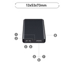 Dyktafon szpiegowski z detekcją dźwięku Q85 - podsłuch 32GB