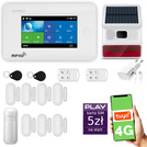 Alarm bezprzewodowy WiFi + GSM 4G - zestaw alarmowy HUXGO z aplikacją TUYA - HXA006 4G W D7 BS z syreną bezprzewodową