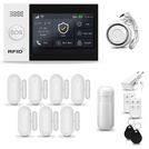 Bezprzewodowy alarm GSM + WiFi - system alarmowy HUXGO z aplikacją TUYA - zestaw alarmowy HXA007 2G B D7 PS z syreną przewodową