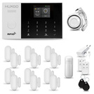 Bezprzewodowy alarm GSM + WiFi - system alarmowy HUXGO z aplikacją TUYA - zestaw alarmowy HXA005 2G B D12 PS z syreną przewodową