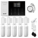 Alarm bezprzewodowy WiFi + GSM 4G - zestaw alarmowy HUXGO z aplikacją TUYA - HXA005 4G B R5D5 PS z syreną przewodową