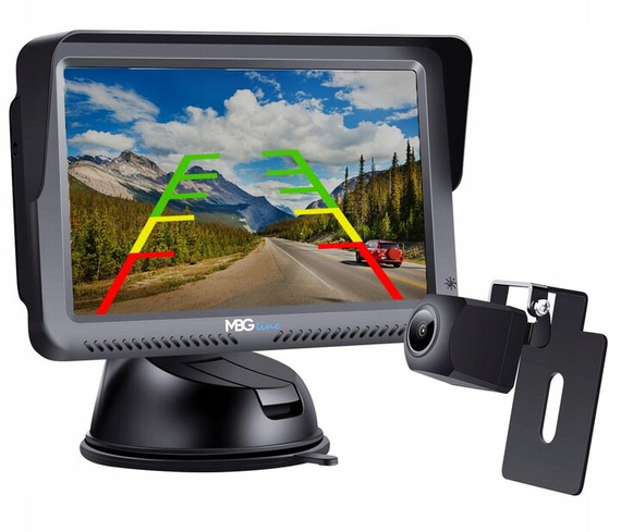 Profesjonalny przewodowy zestaw cofania AHD 720p Monitor 5" IPS + Kamera MBG line H-M501+7177