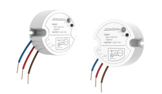 Wyłącznik pojedynczy Linptech biały K9W1(biały) + odbiornik  R2