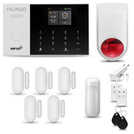 Bezprzewodowy alarm GSM + WiFi - system alarmowy HUXGO z aplikacją TUYA - zestaw alarmowy HXA005 2G B D5 BS z syreną bezprzewodową