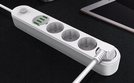 Przedłużacz SE4432, listwa zasilająca 2500W na 4 gniazda + 4x USB