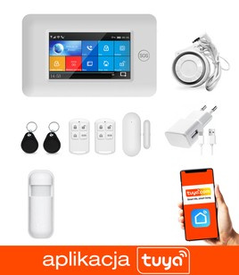 bezprzewodowy system alarmowy WiFi & GSM, HUXGO, HXA006 2G W